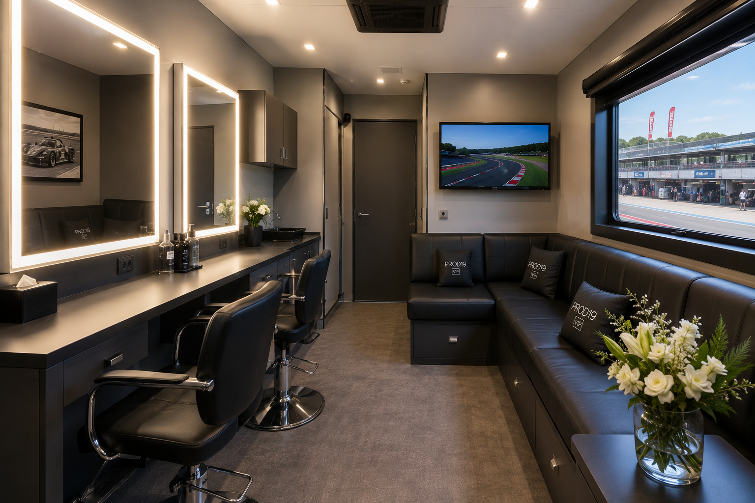 Loge pilote individuelle dans la semi-remorque hospitality PROD 19